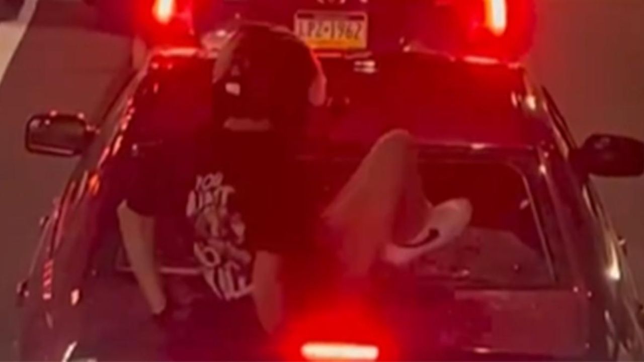 Philadelphia Police Search For A Biker Who Was Spotted Kicking A Car's Windscreen Following An Altercation With The Driver
